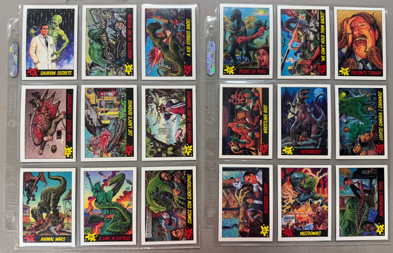 1988 Topps Dinosaurs Attack! Complete Card Set W/ Stickers NM