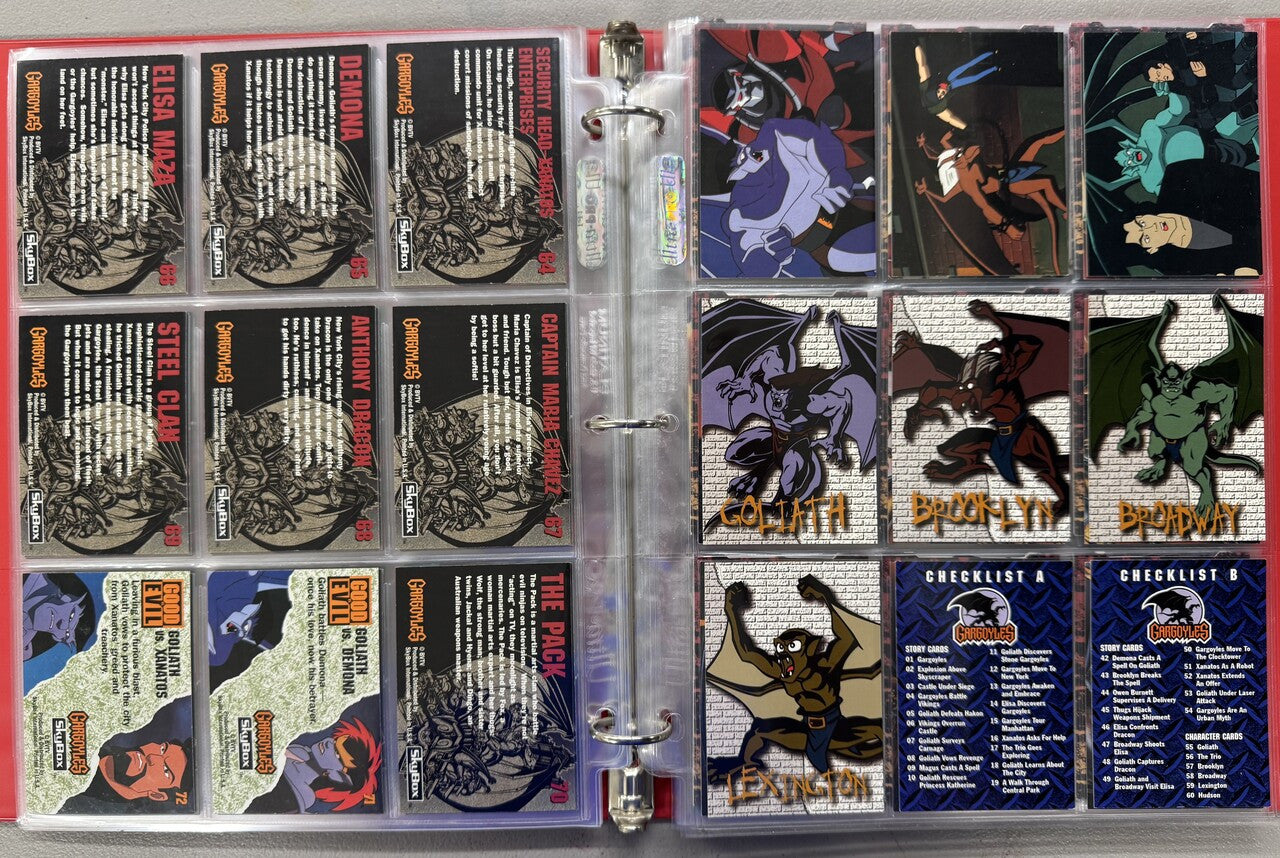 1995 SkyBox Gargoyles Series 1-2 Complete Card Sets W/ Inserts