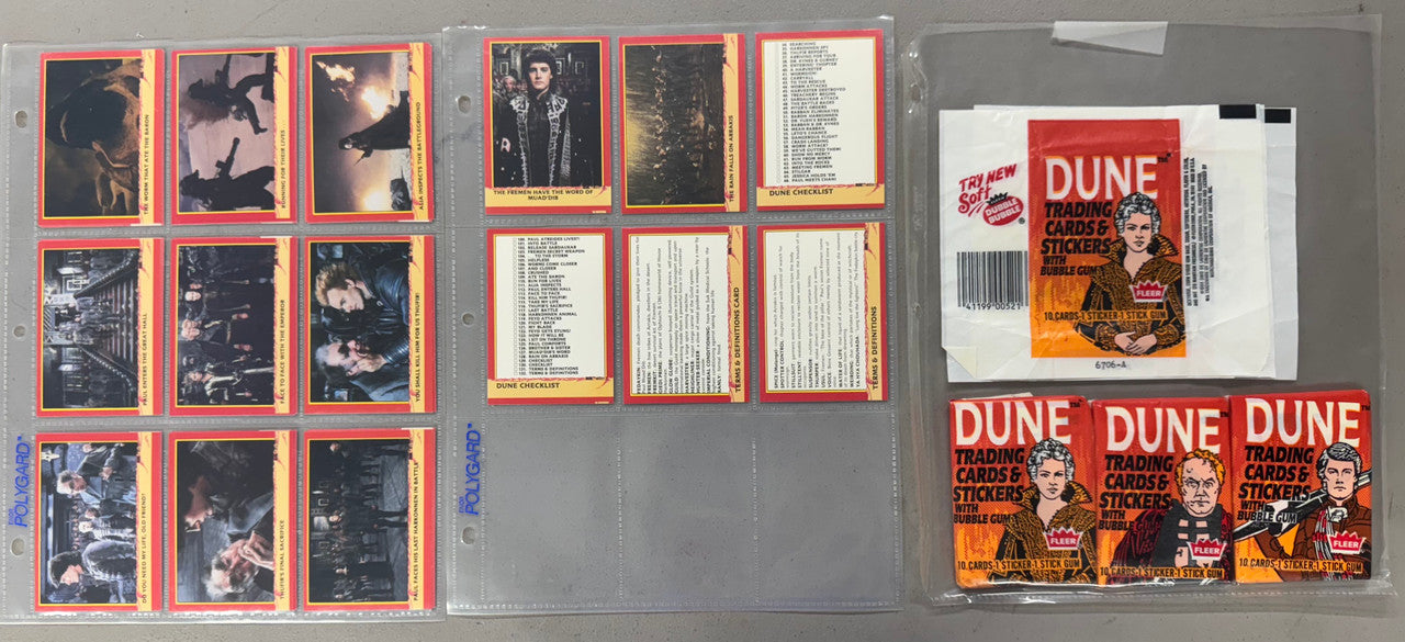 1984 Fleer Dune Complete Card Set W/ Packs and Wrappers