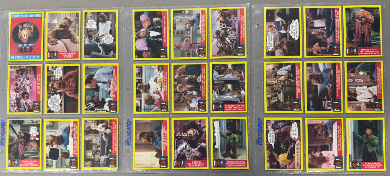 1987-88 Topps Alf Series 1-2 Complete Card Sets W/ Stickers and Bonus Sets