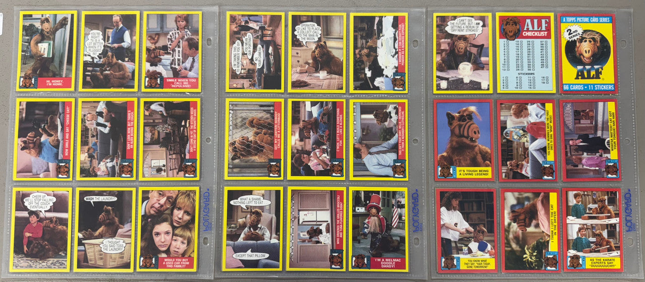 1987-88 Topps Alf Series 1-2 Complete Card Sets W/ Stickers and Bonus Sets