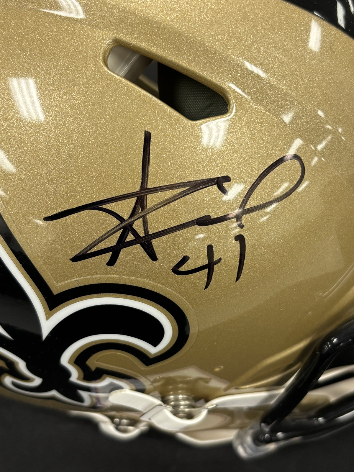 Alvin Kamara Signed Autographed Helmet Authentic Fanatics Cert