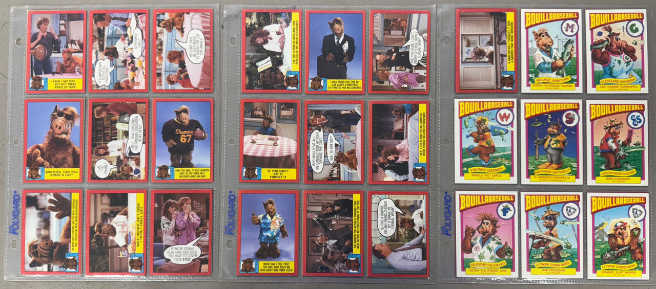 1987-88 Topps Alf Series 1-2 Complete Card Sets W/ Stickers and Bonus Sets