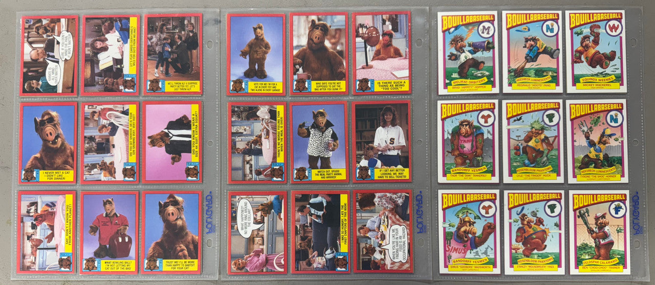 1987-88 Topps Alf Series 1-2 Complete Card Sets W/ Stickers and Bonus Sets