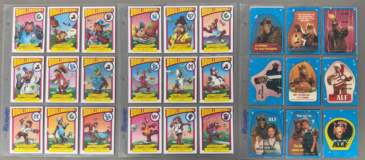 1987-88 Topps Alf Series 1-2 Complete Card Sets W/ Stickers and Bonus Sets