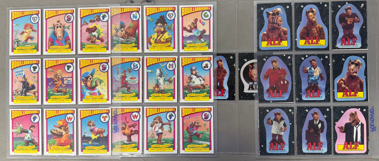1987-88 Topps Alf Series 1-2 Complete Card Sets W/ Stickers and Bonus Sets