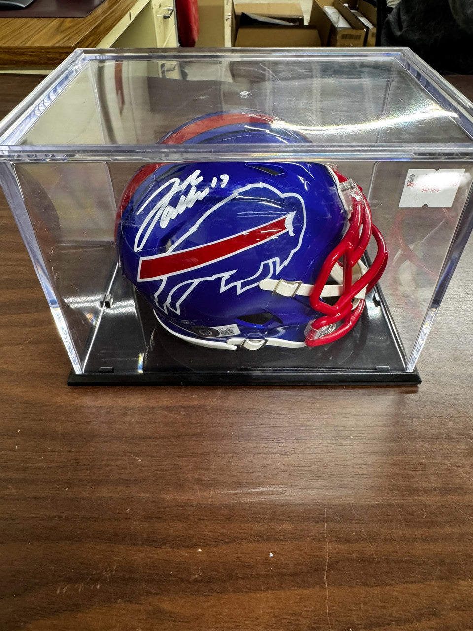 Josh Allen Signed Autographed Riddell Flash Alternate Mini Helmet BAS