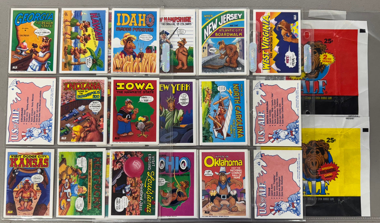 1987-88 Topps Alf Series 1-2 Complete Card Sets W/ Stickers and Bonus Sets