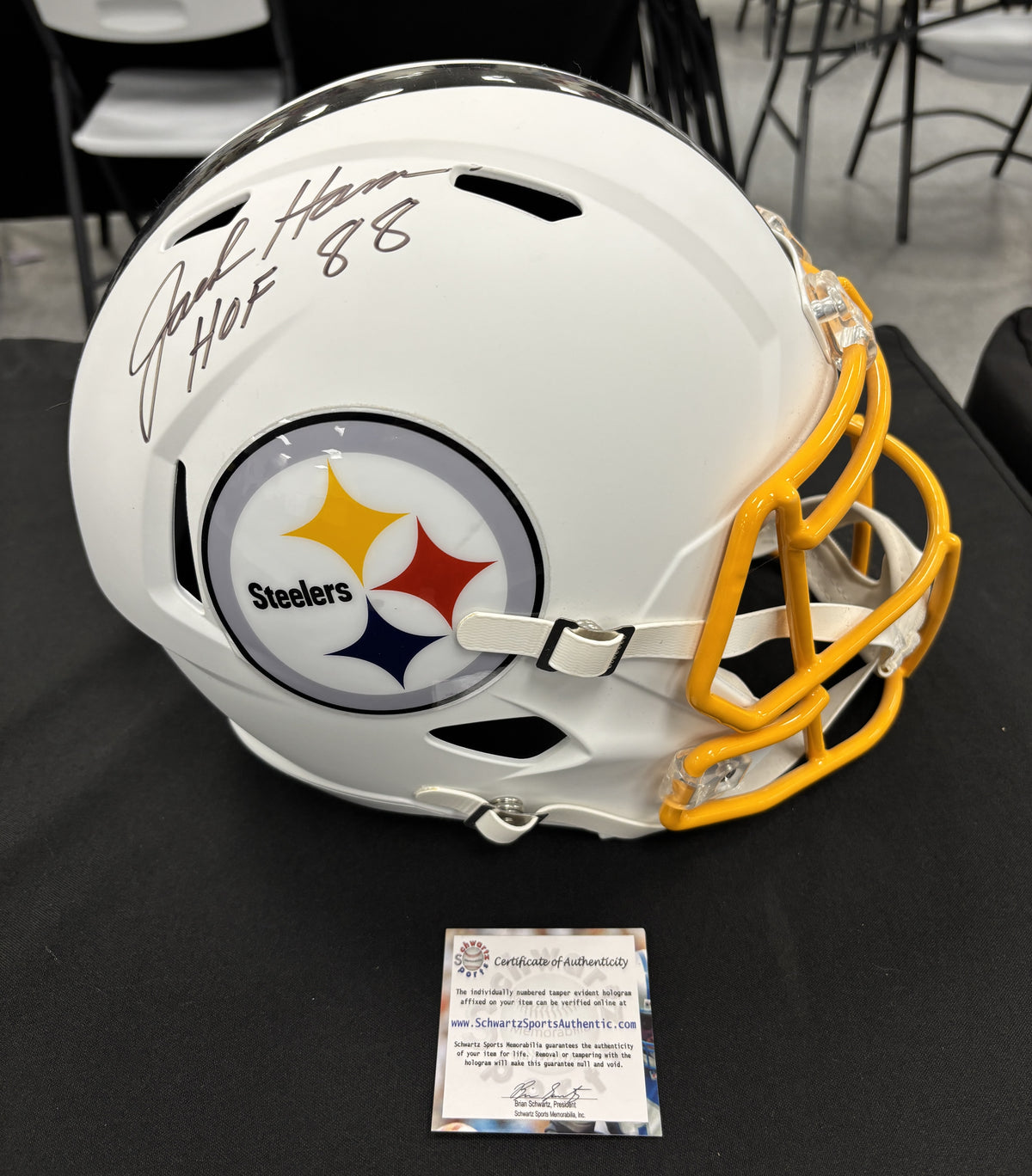 Jack Ham Signed Autographed Inscribed HOF Replica Helmet Schwartz Sports Cert