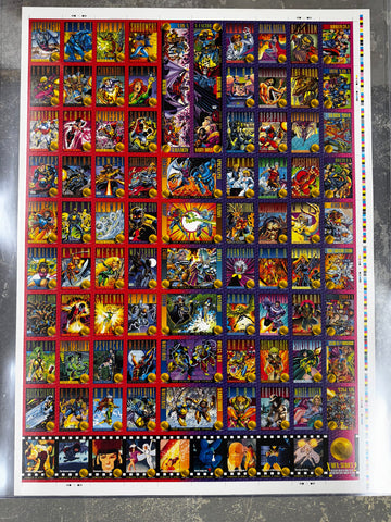 1993 Skybox X-Men Series 2 Full Uncut Card Sheet