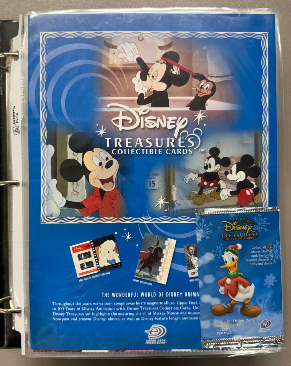 2003-04 Upper Deck Disney Treasures 1-3+Holiday Complete Sets W/ Inserts+Binder