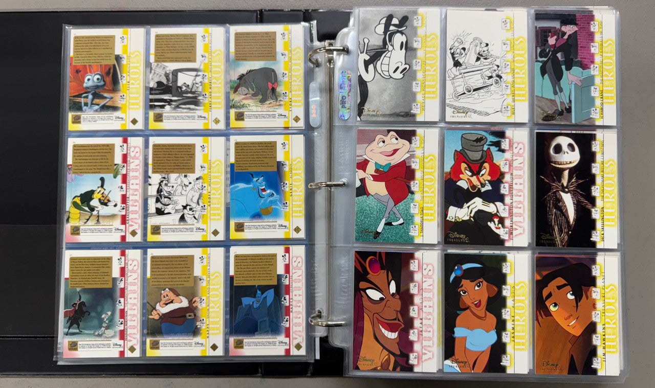 2003-04 Upper Deck Disney Treasures 1-3+Holiday Complete Sets W/ Inserts+Binder
