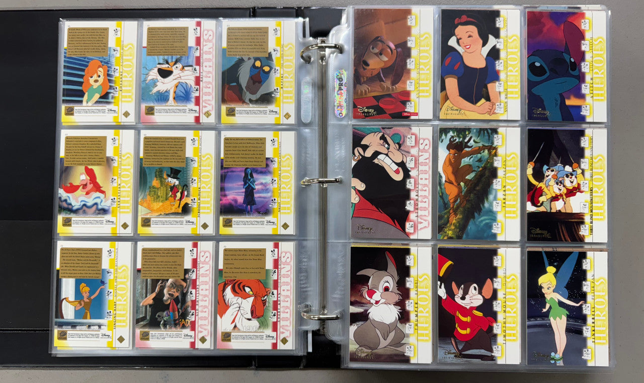 2003-04 Upper Deck Disney Treasures 1-3+Holiday Complete Sets W/ Inserts+Binder
