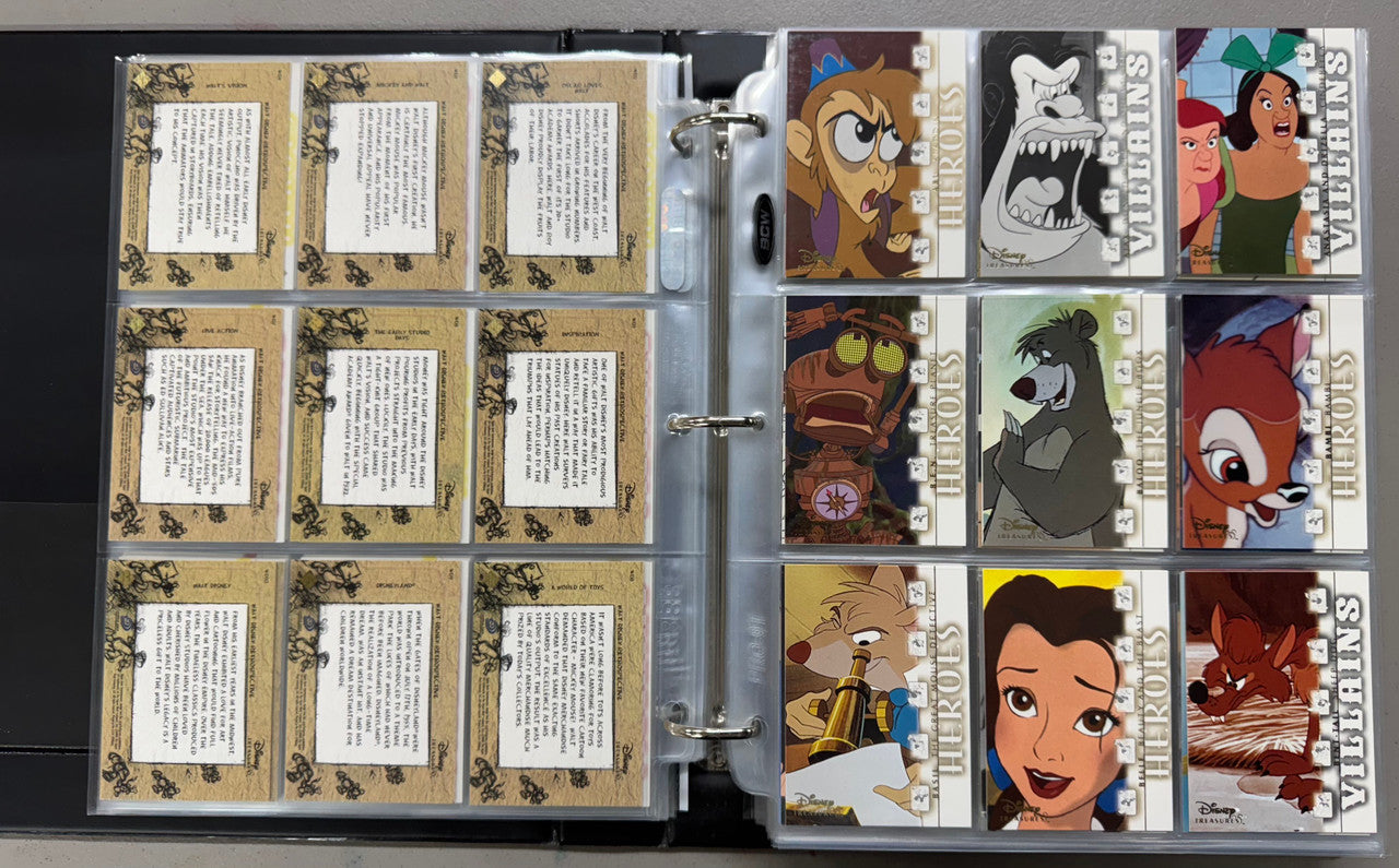2003-04 Upper Deck Disney Treasures 1-3+Holiday Complete Sets W/ Inserts+Binder