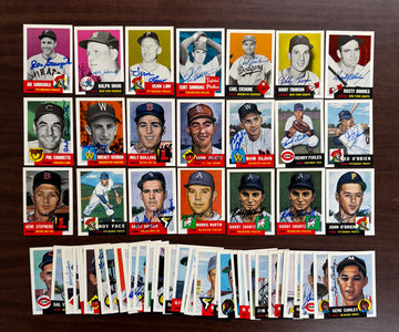 1991 Topps Archives 1953 Lot of 60 Signed Autographed Houk Garagiola