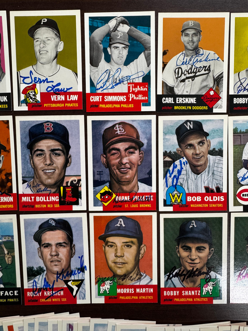 1991 Topps Archives 1953 Lot of 60 Signed Autographed Houk Garagiola