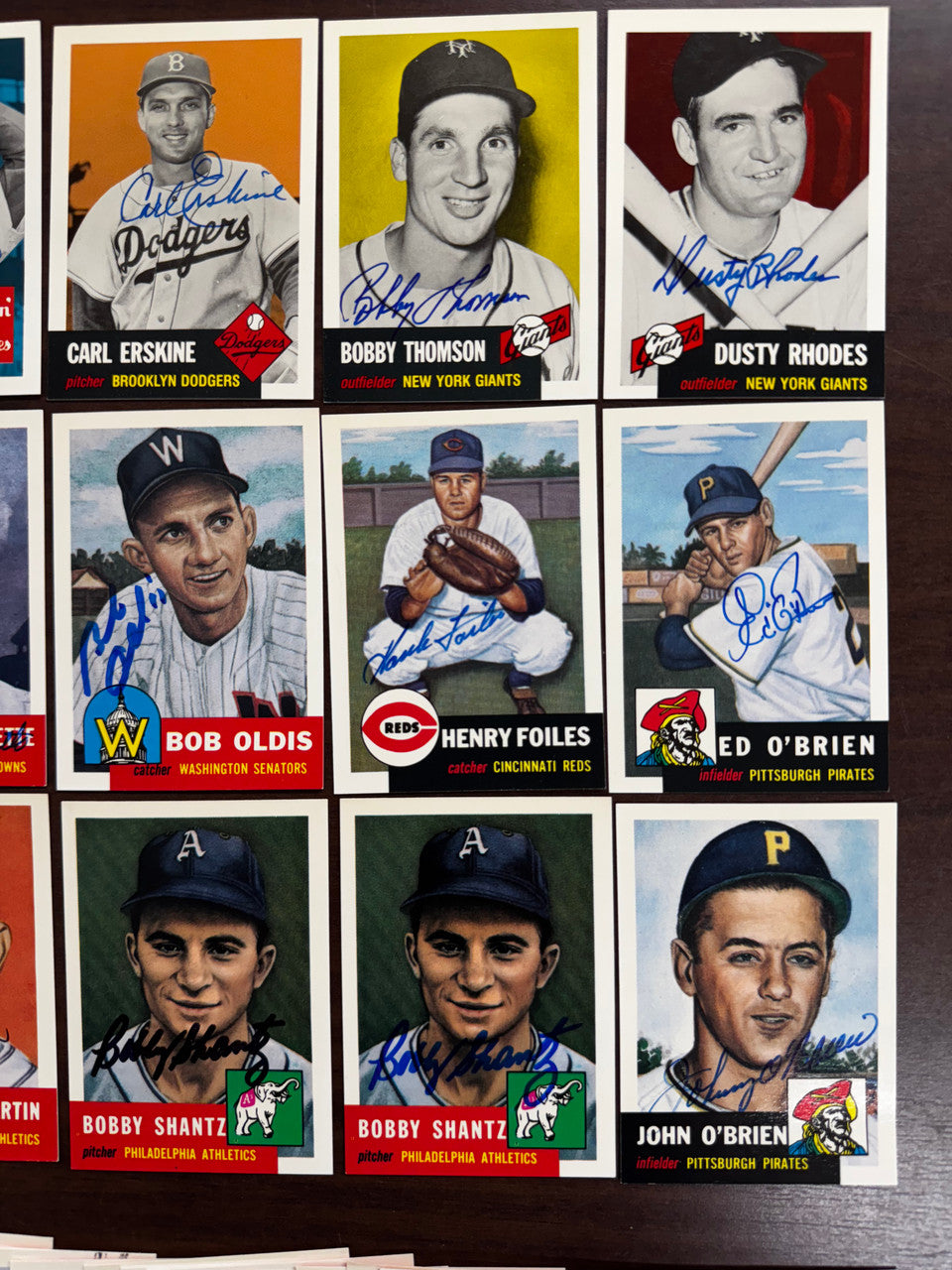 1991 Topps Archives 1953 Lot of 60 Signed Autographed Houk Garagiola