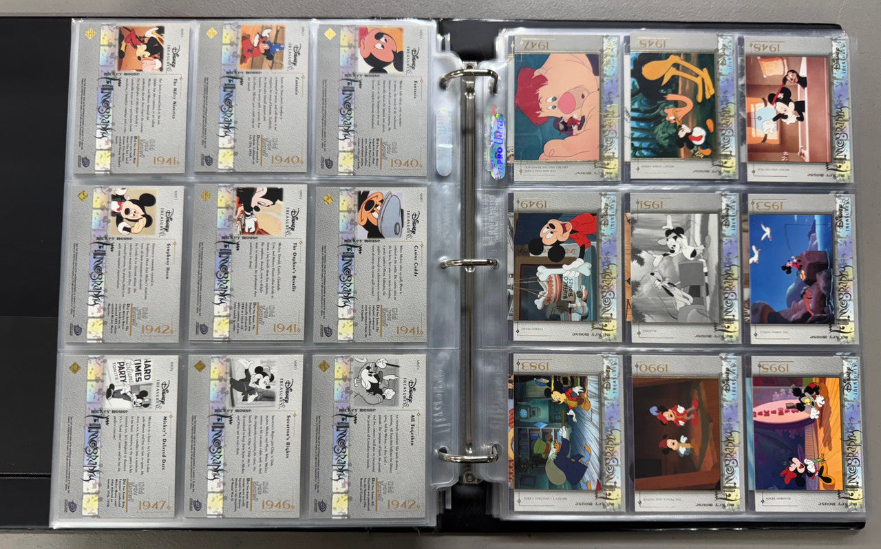 2003-04 Upper Deck Disney Treasures 1-3+Holiday Complete Sets W/ Inserts+Binder