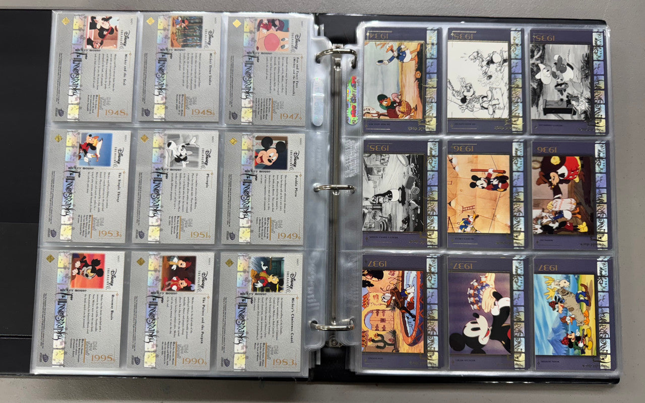 2003-04 Upper Deck Disney Treasures 1-3+Holiday Complete Sets W/ Inserts+Binder