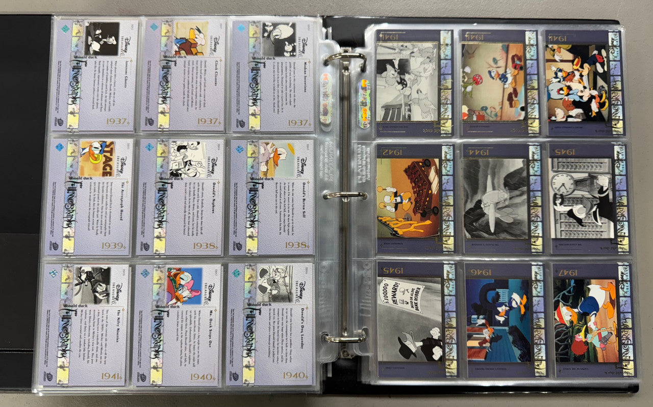 2003-04 Upper Deck Disney Treasures 1-3+Holiday Complete Sets W/ Inserts+Binder