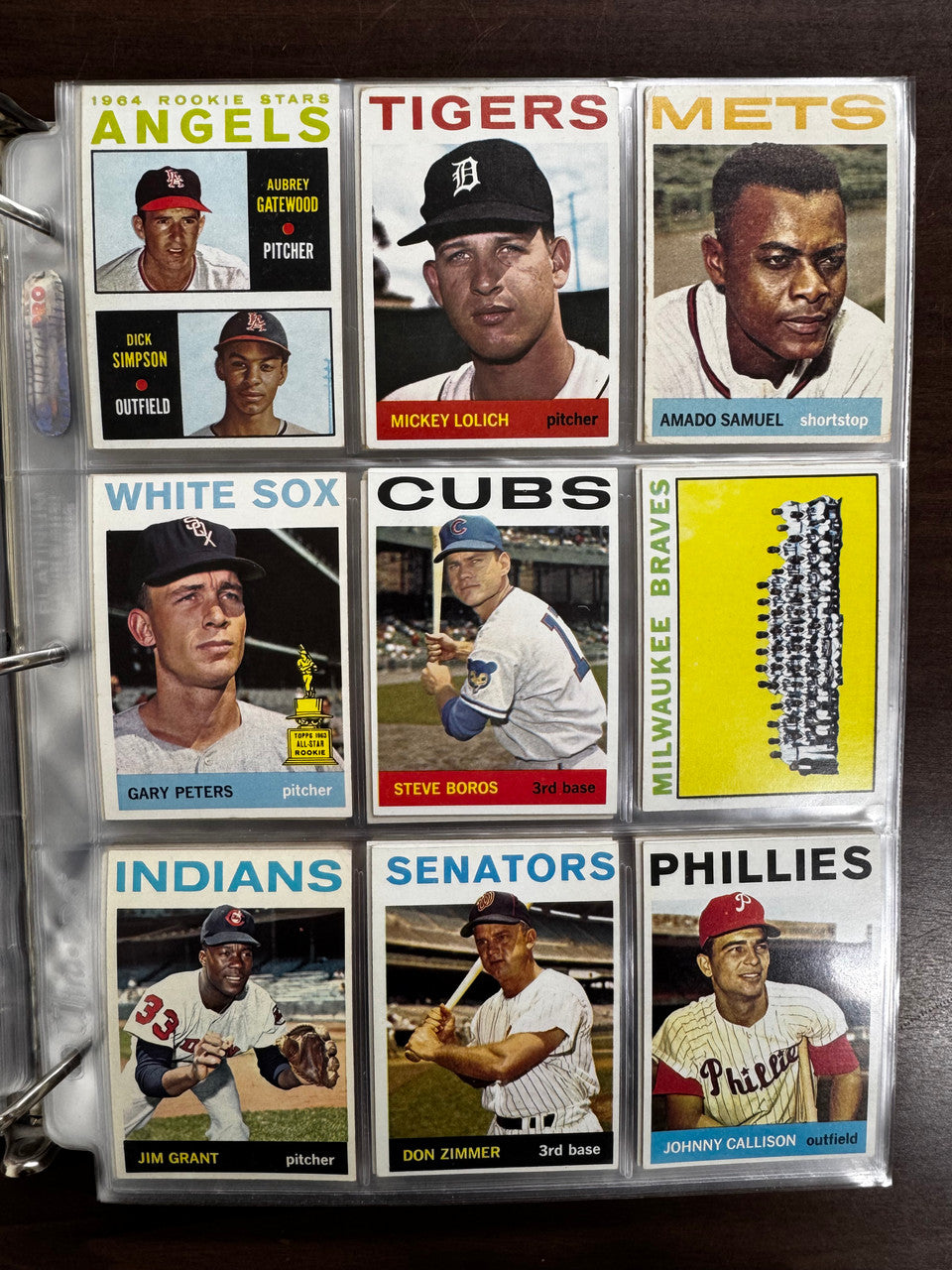 1964 Topps Baseball Near Complete Set 444/587 Overall VG-EX