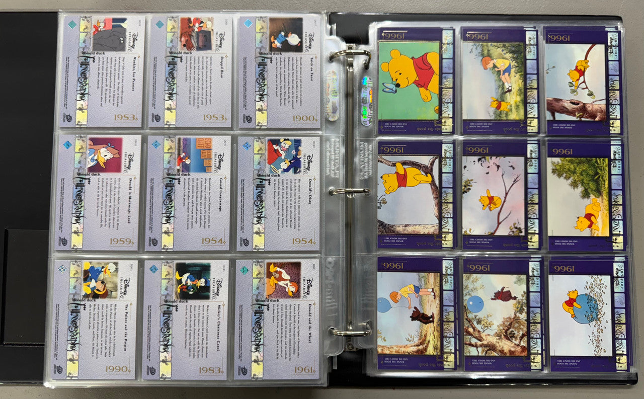 2003-04 Upper Deck Disney Treasures 1-3+Holiday Complete Sets W/ Inserts+Binder