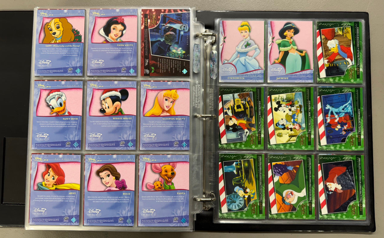 2003-04 Upper Deck Disney Treasures 1-3+Holiday Complete Sets W/ Inserts+Binder