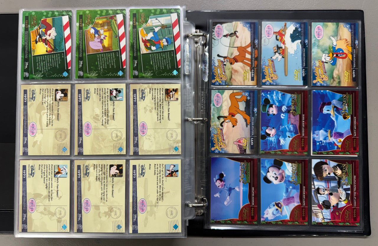 2003-04 Upper Deck Disney Treasures 1-3+Holiday Complete Sets W/ Inserts+Binder