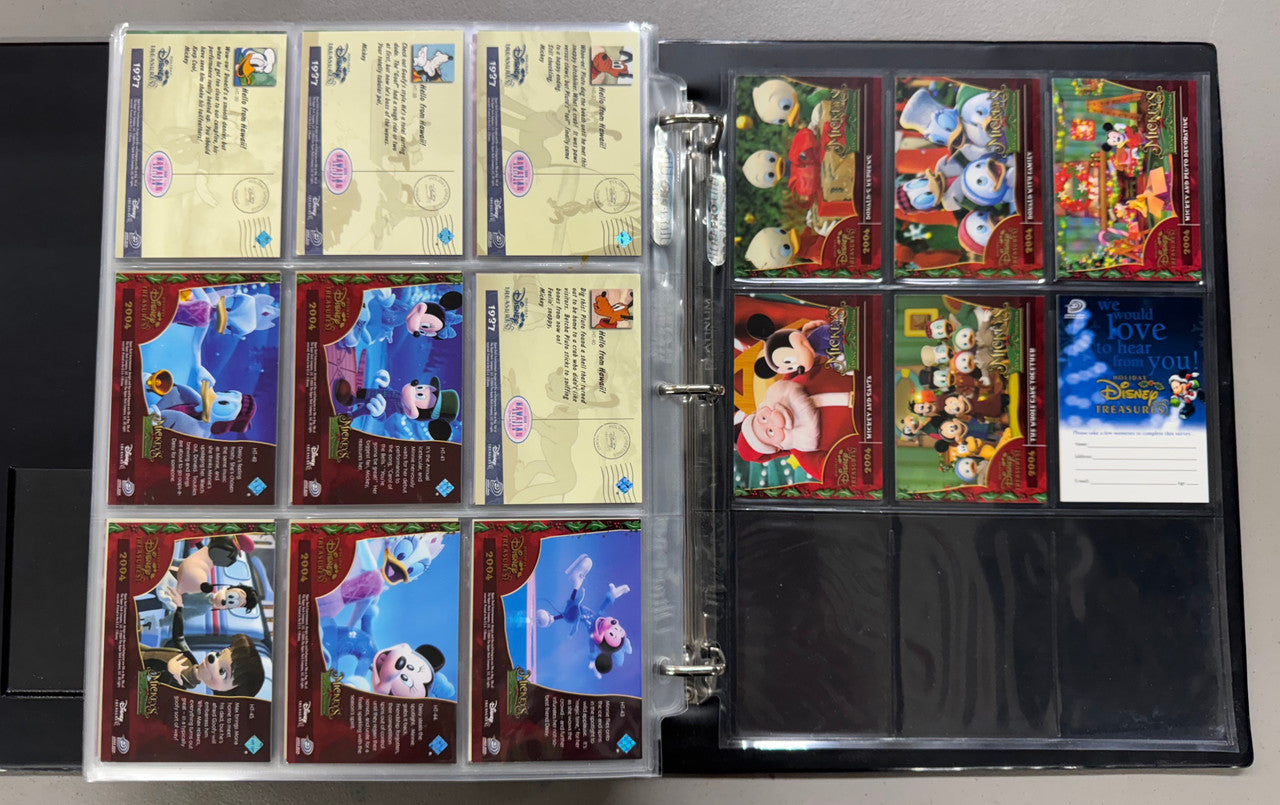 2003-04 Upper Deck Disney Treasures 1-3+Holiday Complete Sets W/ Inserts+Binder