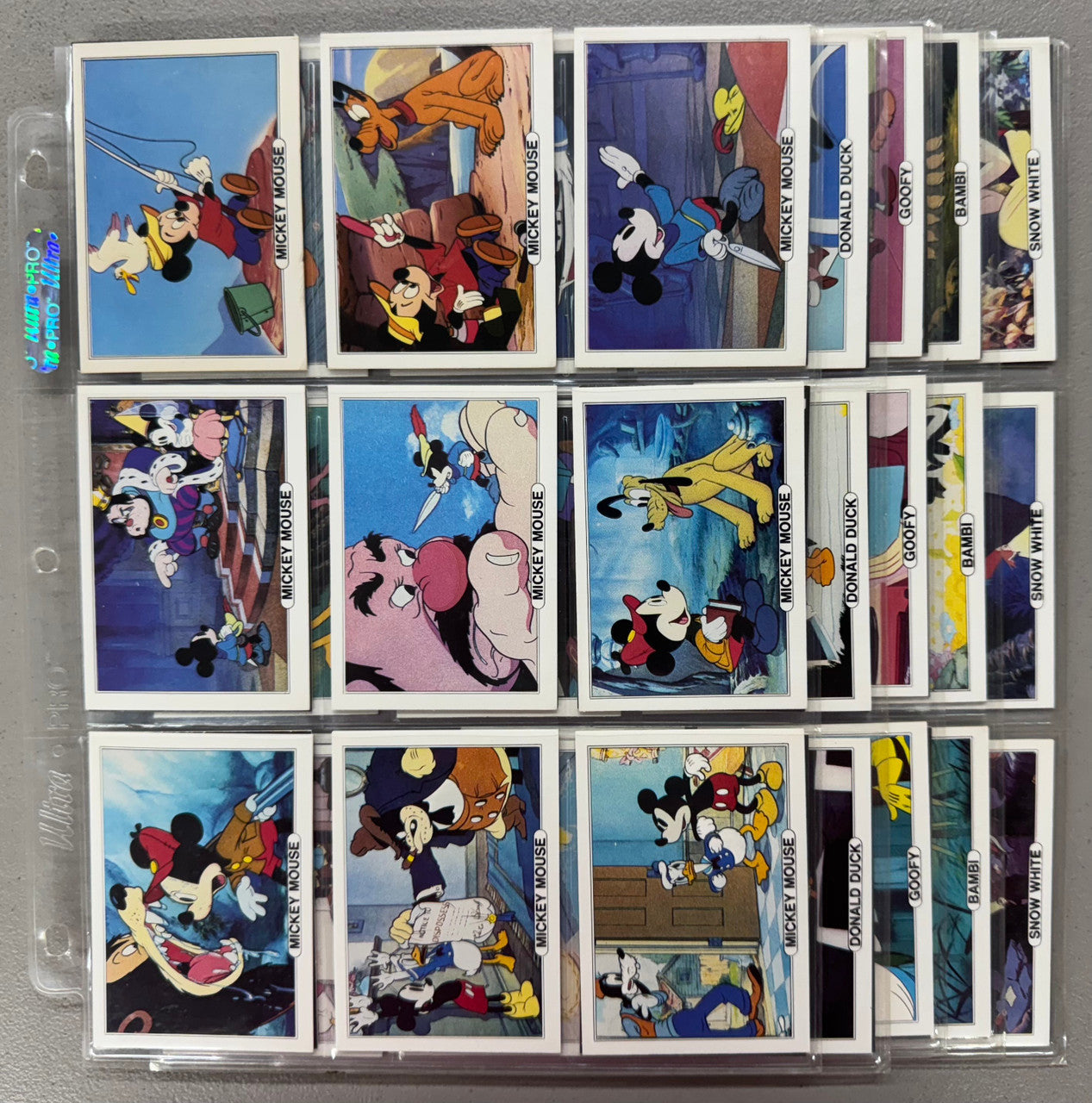 1982 Treat Hobby Walt Disney Series A Set 1-5 Complete Card Sets