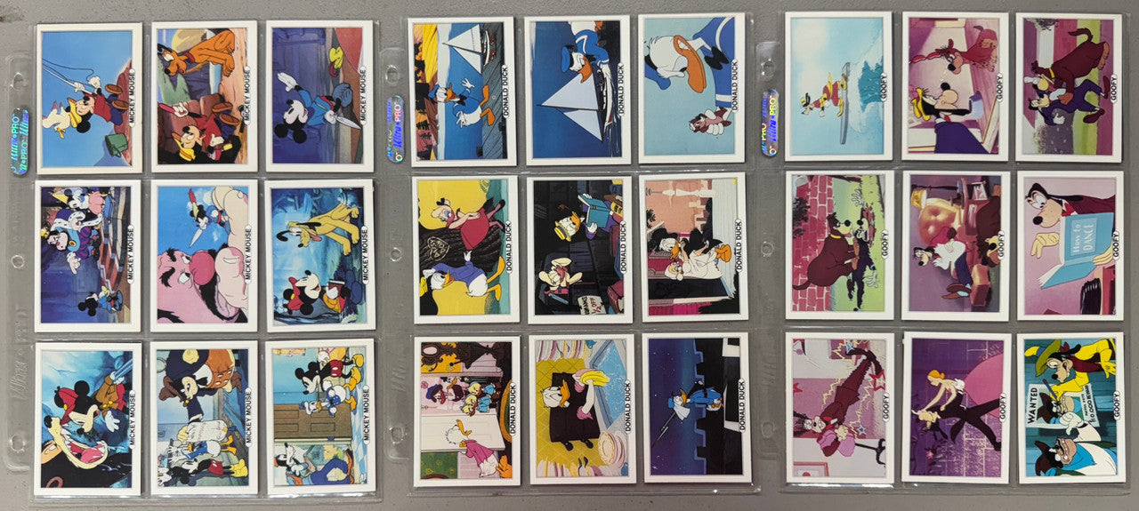 1982 Treat Hobby Walt Disney Series A Set 1-5 Complete Card Sets