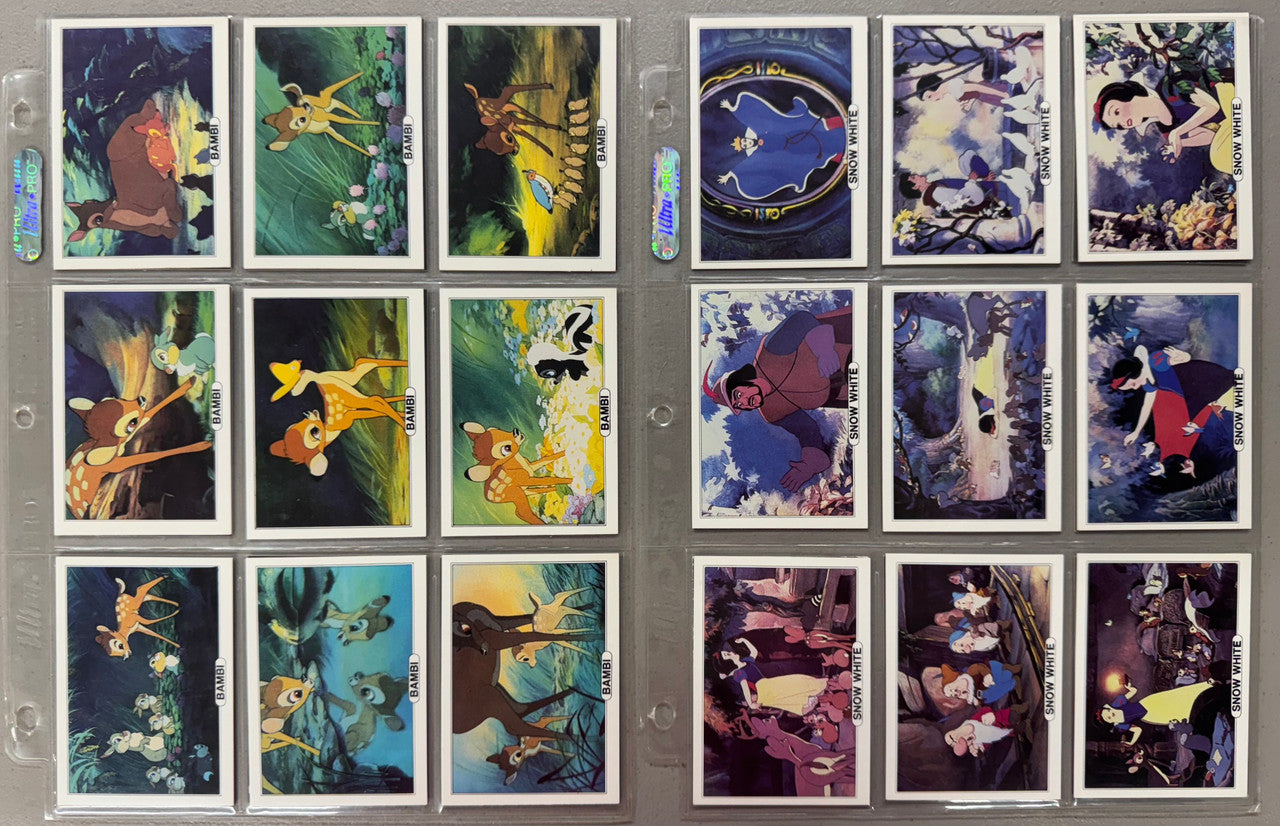 1982 Treat Hobby Walt Disney Series A Set 1-5 Complete Card Sets