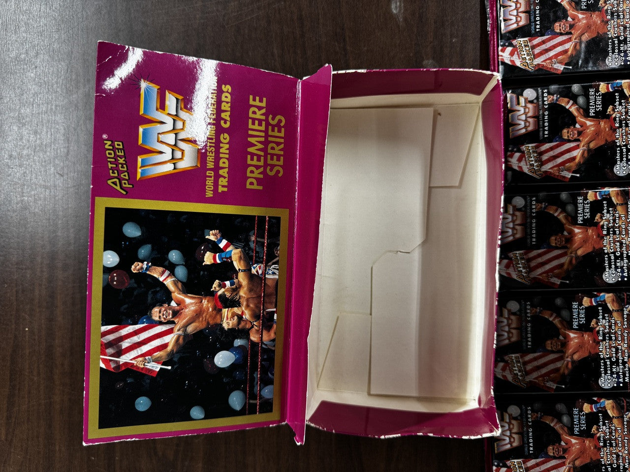 1994 Action Packed WWF Near Complete Set 40/42 w/ Empty Box + Wrappers