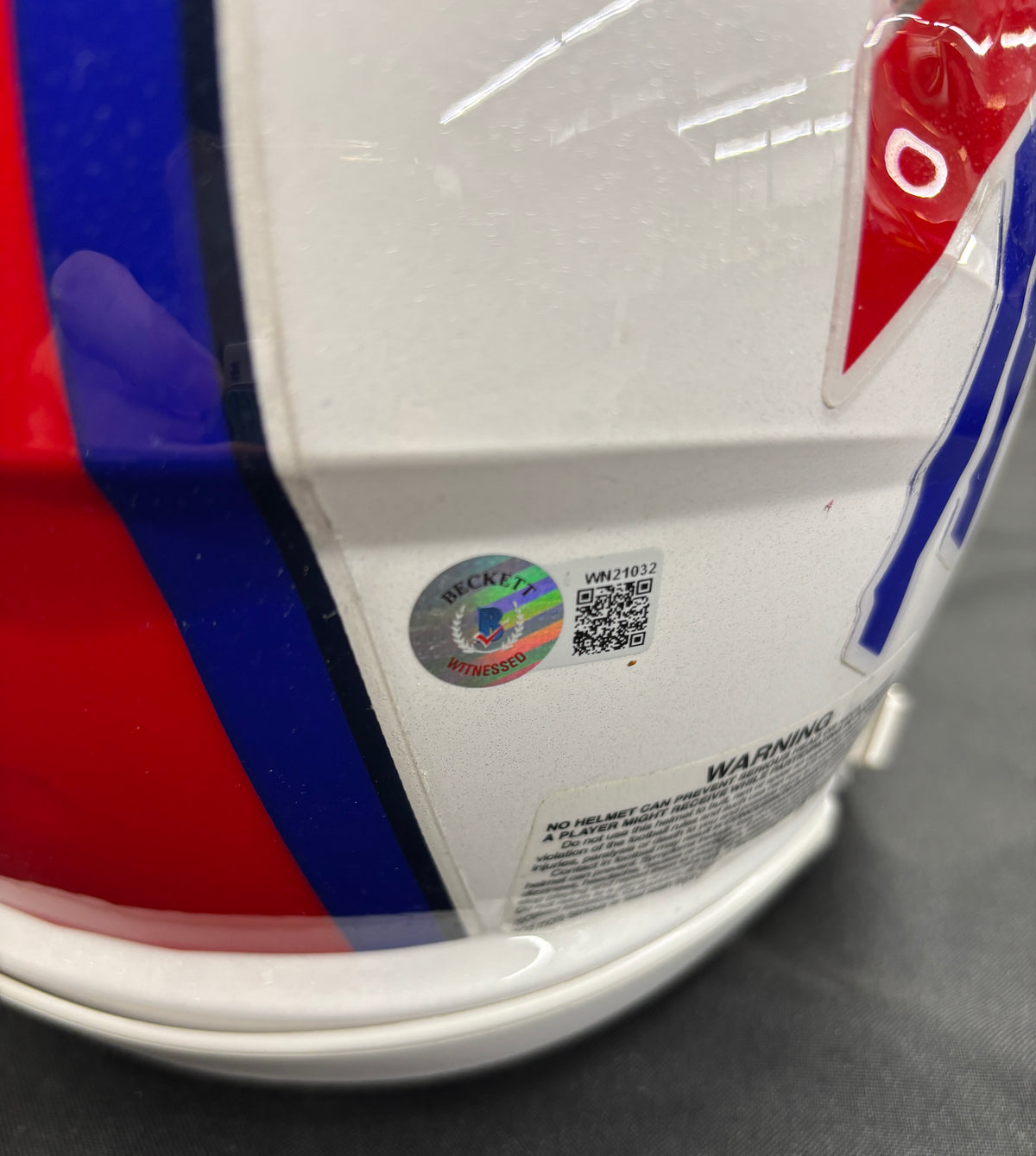 Drew Bledsoe Signed Autographed Helmet Authentic BAS Cert