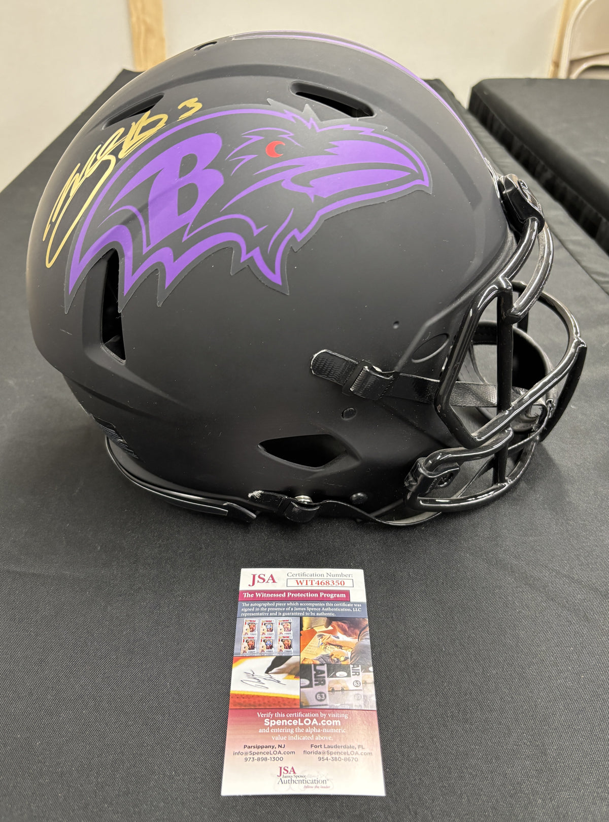 Willis McGahee Signed Autographed Helmet Authentic Eclipse JSA Cert