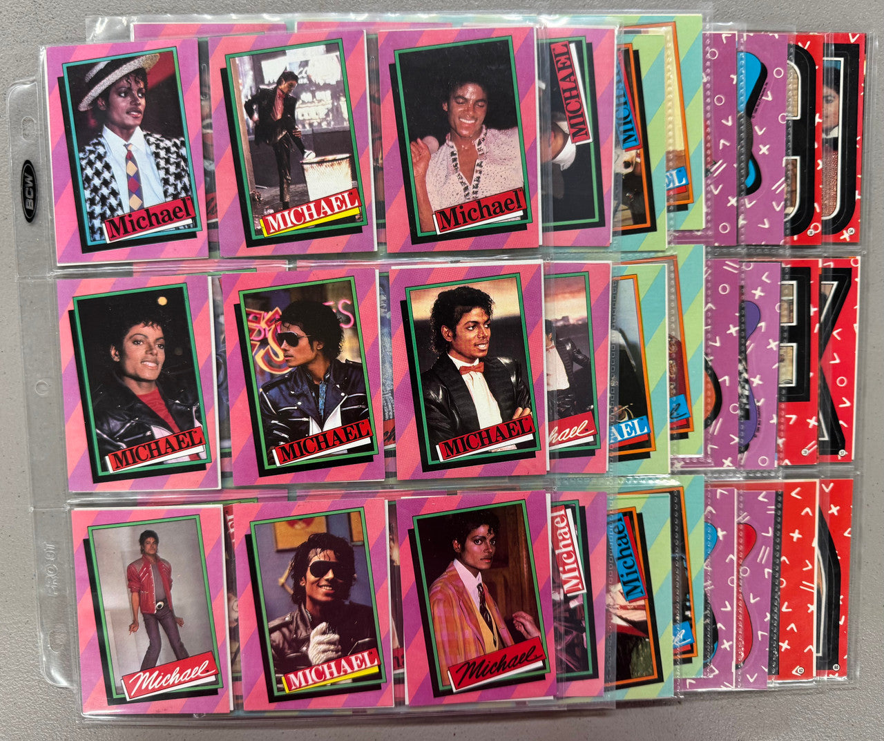 1984 Topps Michael Jackson Series 1-2 Complete Sets W/ Stickers NM