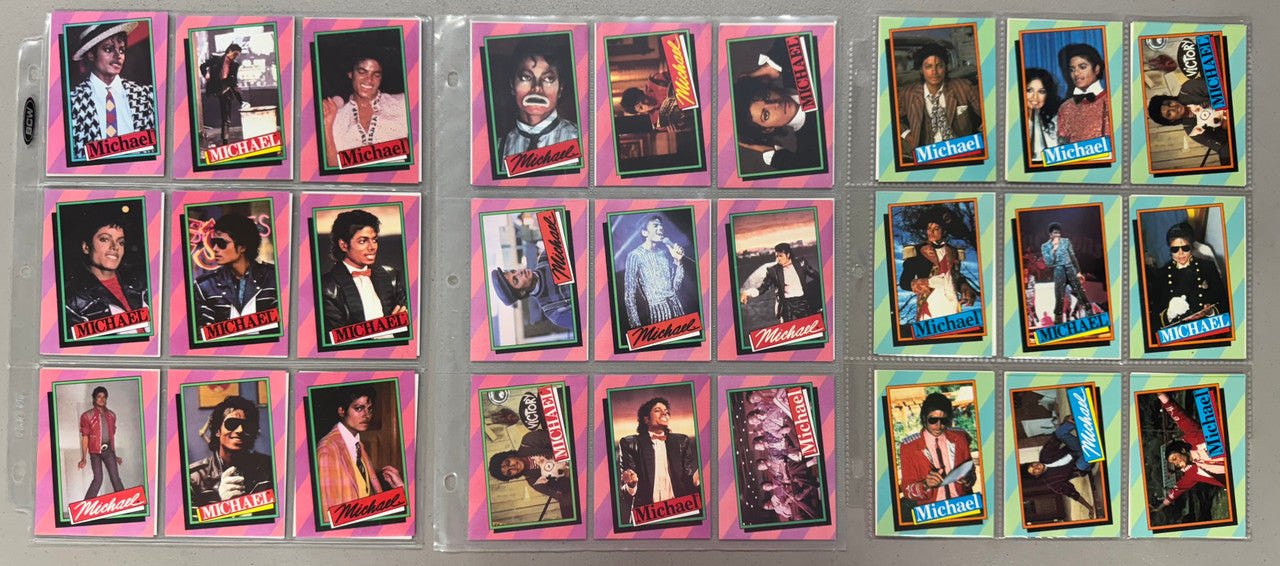 1984 Topps Michael Jackson Series 1-2 Complete Sets W/ Stickers NM