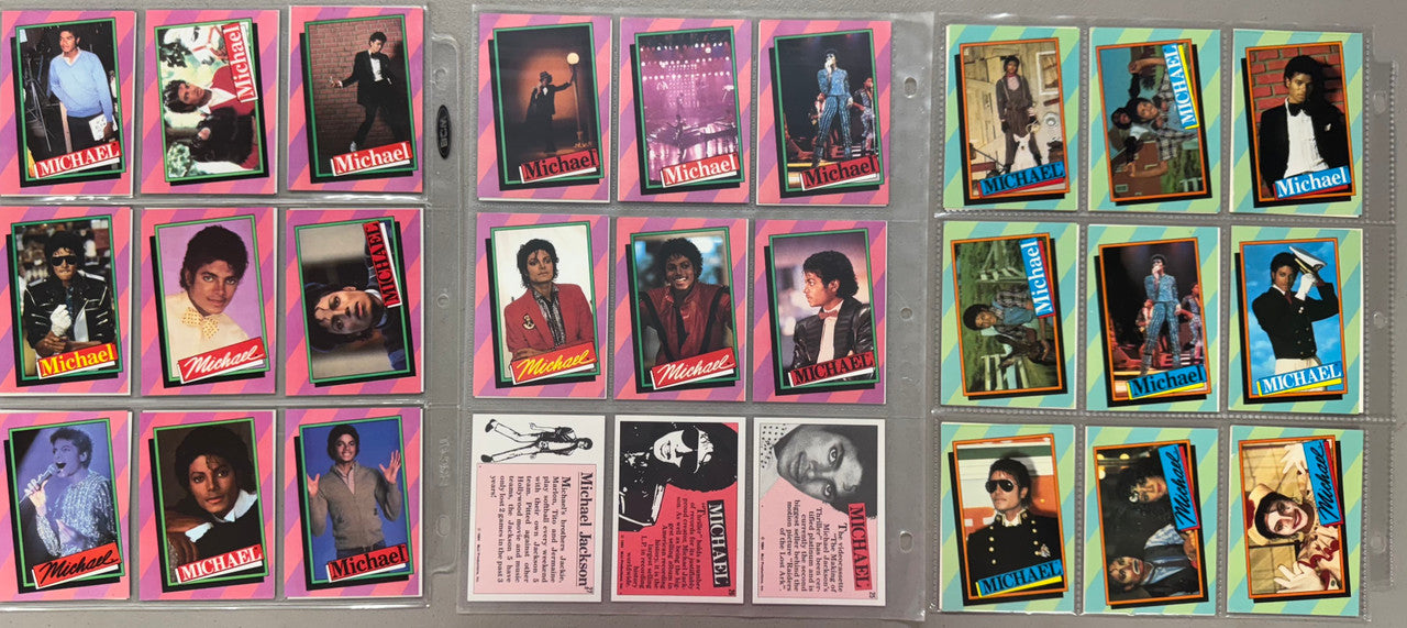 1984 Topps Michael Jackson Series 1-2 Complete Sets W/ Stickers NM