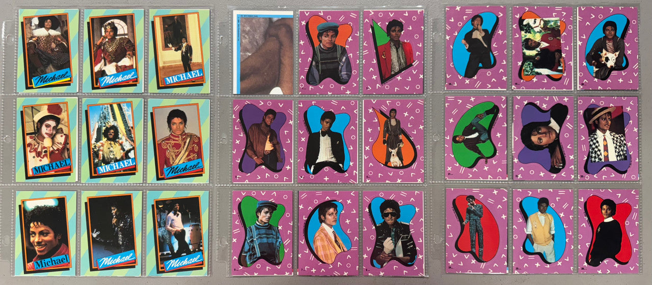 1984 Topps Michael Jackson Series 1-2 Complete Sets W/ Stickers NM