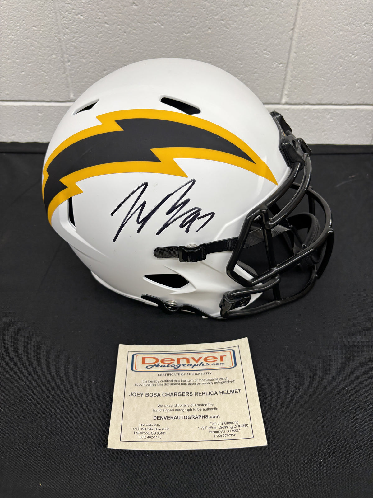 Joey Bosa Signed Autographed Helmet Replica Lunar BAS Cert