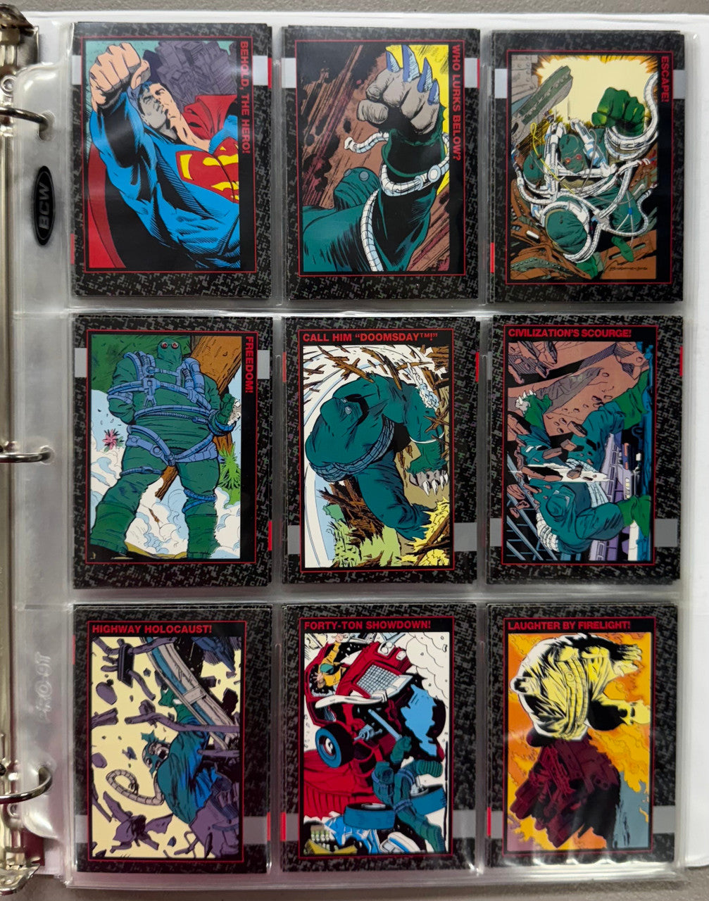 1992 SkyBox DC Death of Superman Complete Card Set W/ Inserts