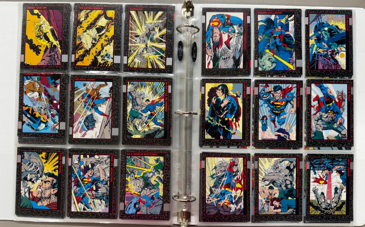 1992 SkyBox DC Death of Superman Complete Card Set W/ Inserts