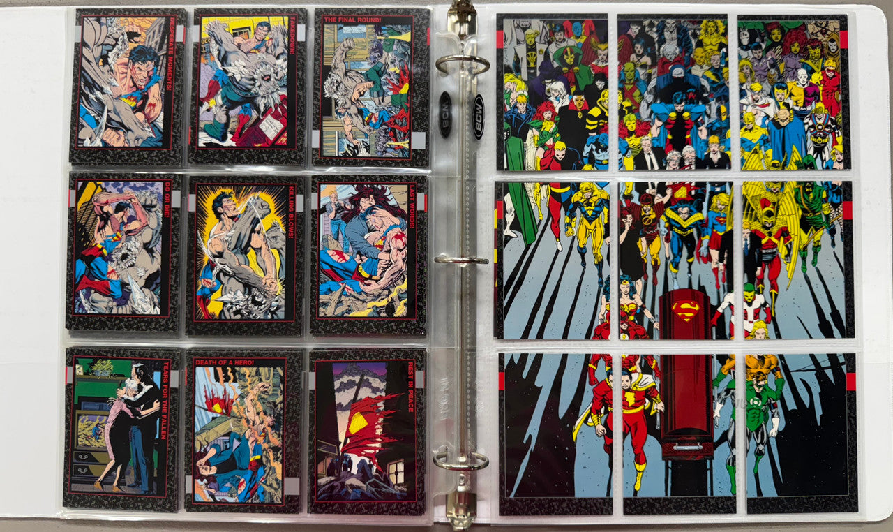 1992 SkyBox DC Death of Superman Complete Card Set W/ Inserts