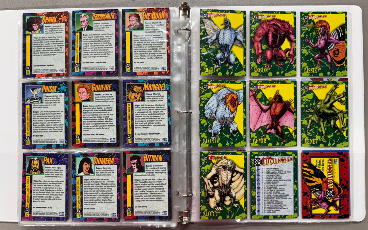 1993 SkyBox DC Bloodlines Complete Card Set W/ Inserts