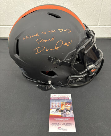 Denzel Ward Signed Autographed Inscribed Helmet Authentic W/Visor JSA Cert