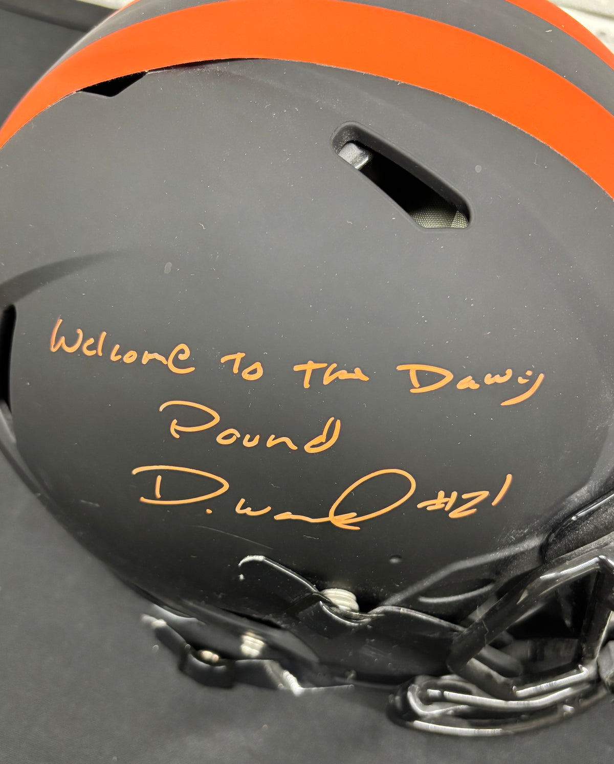 Denzel Ward Signed Autographed Inscribed Helmet Authentic W/Visor JSA Cert