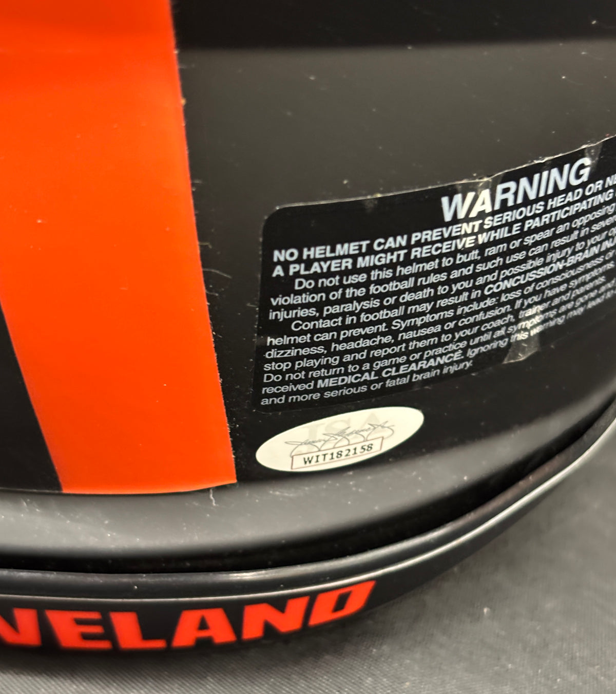 Denzel Ward Signed Autographed Inscribed Helmet Authentic W/Visor JSA Cert