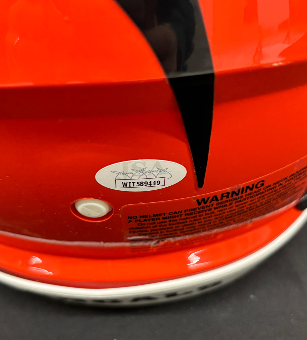 Ken Anderson Signed Autographed Helmet Authentic JSA Cert