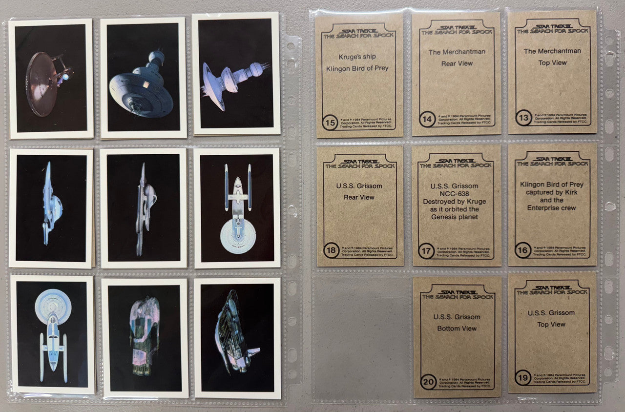 1984-87 FTCC Star Trek The Movie 3-4 Complete Sets W/ Inserts