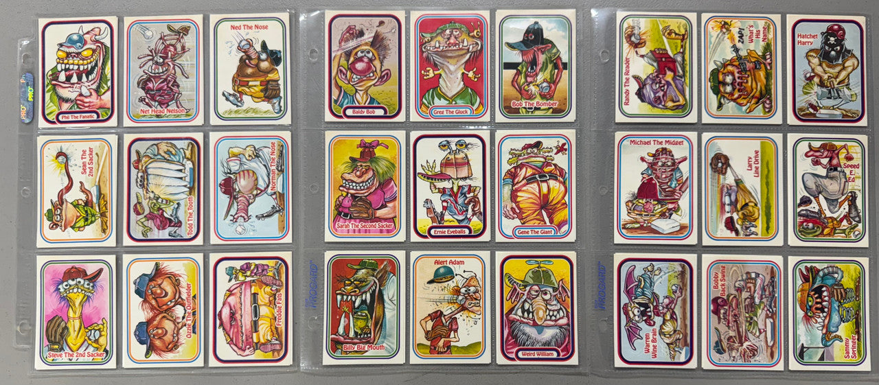 1988 Leaf Awesome All-Stars & Baseball Gross Out Complete Sets